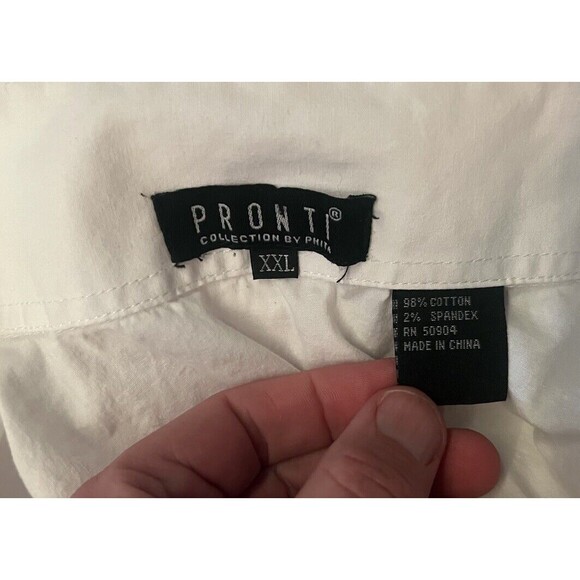 Pronti Collection By Phita Men's Size 2XL Floral Embroidered Button Down Shirt - Picture 5 of 5